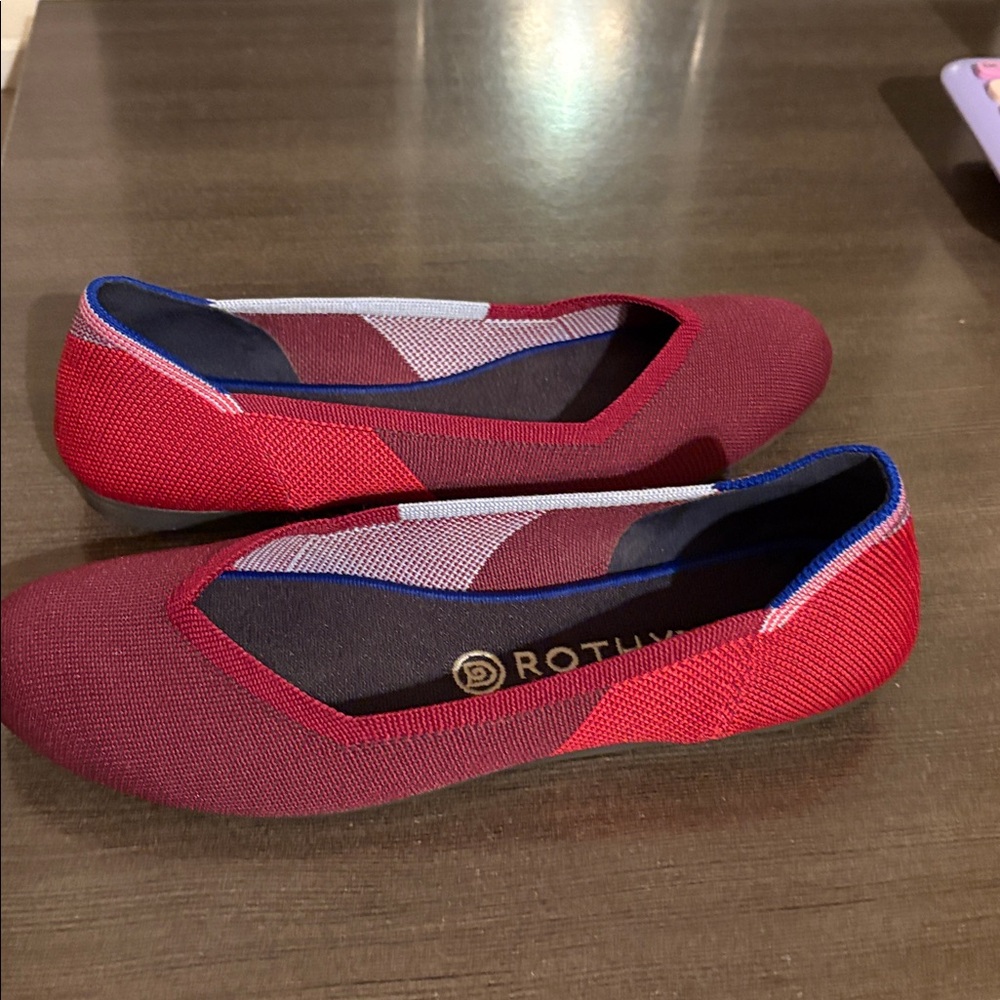 Rothy’s RETIRED Berry Colorblock Flats 9.5 - Picture 2 of 9